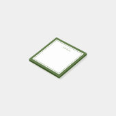 Minimalistisches Skript Moosgrün Zweifacher Rand M Post-it Klebezettel (angewinkelt)