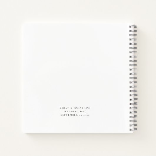 Minimalistisches Skript Mr. Wedding Guest Book Notizblock (Rückseite)