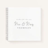 Minimalistisches Skript Mr. Wedding Guest Book Notizblock (Vorderseite)