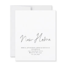 Minimalistisches Skript Neue Zuhause-Adresse