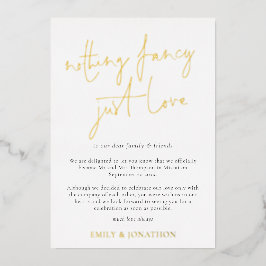 Minimalistisches Skript Nichts Extravaganter Elopt Folieneinladung