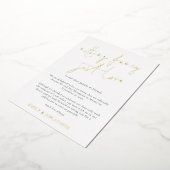 Minimalistisches Skript Nichts Extravaganter Elopt Folieneinladung (Gedreht)