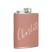 Minimalistisches Skript Personalisiert Name Terrac Flachmann (Rechts)