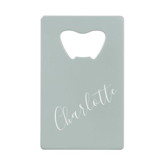 Minimalistisches Skript Personalisierter Name Dust Geldbeutel Flaschenöffner (Vorderseite)