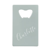 Minimalistisches Skript Personalisierter Name Dust Geldbeutel Flaschenöffner (Rückseite)