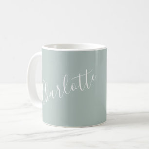 Minimalistisches Skript Personalisierter Name Dust Kaffeetasse