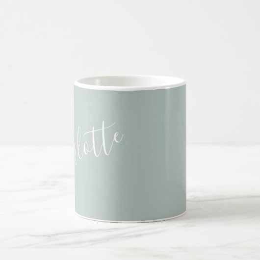 Minimalistisches Skript Personalisierter Name Dust Kaffeetasse (Mittel)