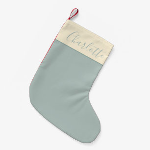Minimalistisches Skript Personalisierter Name Dust Kleiner Weihnachtsstrumpf
