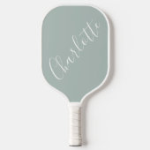 Minimalistisches Skript Personalisierter Name Dust Pickleball Schläger (Vorderseite)