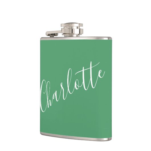 Minimalistisches Skript Personalisierter Name Kell Flachmann (Links)