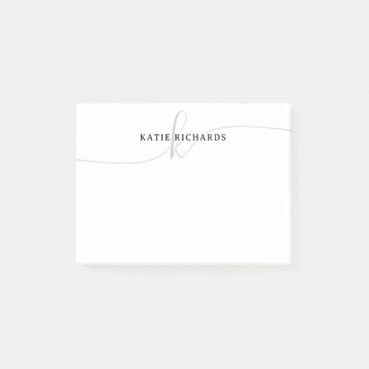 Minimalistisches Skript Post-it Klebezettel (Vorderseite)