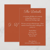 Minimalistisches Skript Pumpkin Gewürzkarte Begleitkarte (Vorne/Hinten)