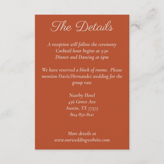 Minimalistisches Skript Pumpkin Gewürzkarte Begleitkarte (Vorderseite)