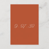 Minimalistisches Skript Pumpkin Gewürzkarte Begleitkarte (Rückseite)