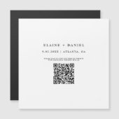 Minimalistisches Skript-QR-Code-Save-The-Date-Magn Magnetkarte (Vorne/Hinten)
