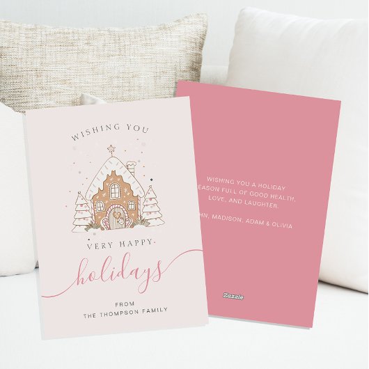 Minimalistisches Skript Rosa Haus Weihnachten Flac