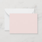 Minimalistisches Skript Rosé Modern Chic Benutzerd Mitteilungskarte (Rückseite)