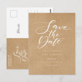 Minimalistisches Skript Rustikale Kraft Save the D Postkarte (Vorne/Hinten)