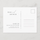 Minimalistisches Skript Save the Date Einladung Po (Rückseite)