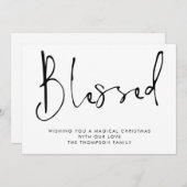 Minimalistisches Skript Schwarz-weiße Weihnachten  (Vorne/Hinten)