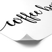 Minimalistisches Skript | Signatur für den Kaffee Poster (Ecke)