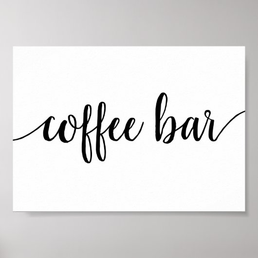 Minimalistisches Skript | Signatur für den Kaffee Poster (Vorne)