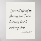 Minimalistisches Skript stürmt Zitat Louisa May Al Poster (Vorne)