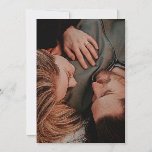 Minimalistisches Skript Terracotta Virtual Wedding Einladung (Rückseite)