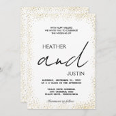 Minimalistisches Skript Traditionelle Einladung zu (Vorne/Hinten)