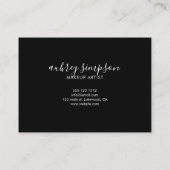 Minimalistisches Skript Vielen Dank Black Visitenkarte (Rückseite)
