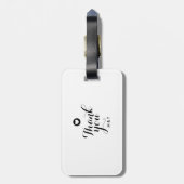 Minimalistisches Skript Vielen Dank für Ihre Hochz Gepäckanhänger (Rückseite vertikal)