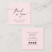 Minimalistisches Skript Vielen Dank Herzkauf Coupo Quadratische Visitenkarte (Vorne/Hinten)