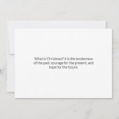 Minimalistisches Skript Weihnachtskarten Ankündigung (Rückseite)