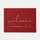 Minimalistisches Skript - Willkommen Fußmatte (Vorderseite)