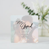 Minimalistisches Skript Wir haben Hochzeitsankündi Save The Date (Stehend Vorderseite)