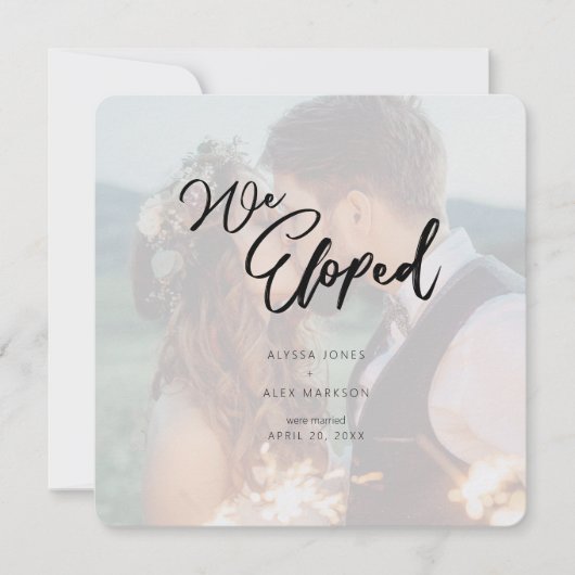 Minimalistisches Skript Wir haben Hochzeitsankündi Save The Date (Vorderseite)