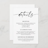 Minimalistisches Skriptaufklärungskarte Begleitkarte (Vorne/Hinten)