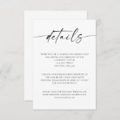 Minimalistisches Skriptaufklärungskarte Begleitkarte (Vorne/Hinten)