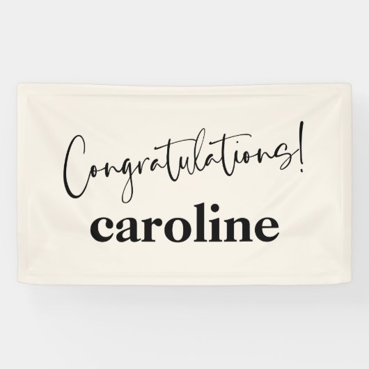 Minimalistisches Skriptbenutzerdefiniertes Gratuli Banner (Horizontal)