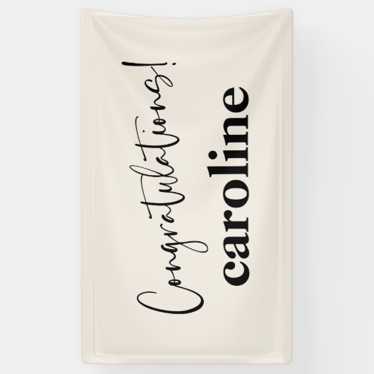 Minimalistisches Skriptbenutzerdefiniertes Gratuli Banner (Vertikal)