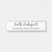 Minimalistisches Skriptfirmenpersonal Türschild (Vorderseite )