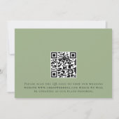 Minimalistisches Skriptformat Save the Date grün (Rückseite)