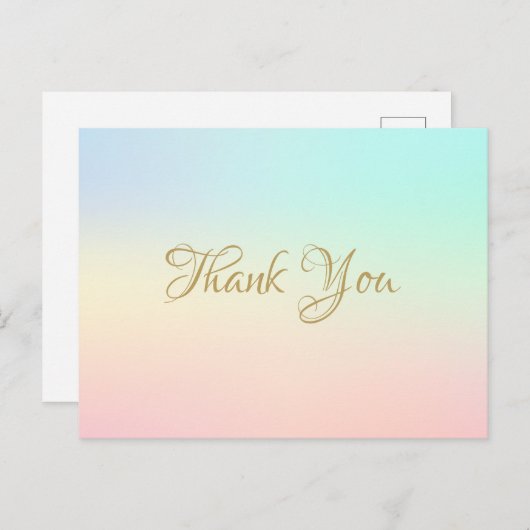 Minimalistisches Skriptgeschäft Vielen Dank Postkarte (Vorne/Hinten)