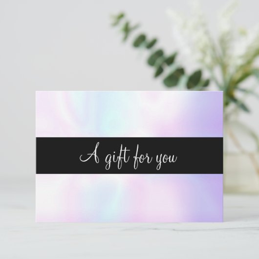 Minimalistisches Skriptgeschenkzertifikat (Stehend Vorderseite)