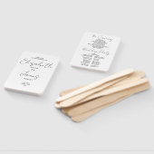 Minimalistisches Skripthochzeitsprogramm für Schwa Fächer (Non-assembled)