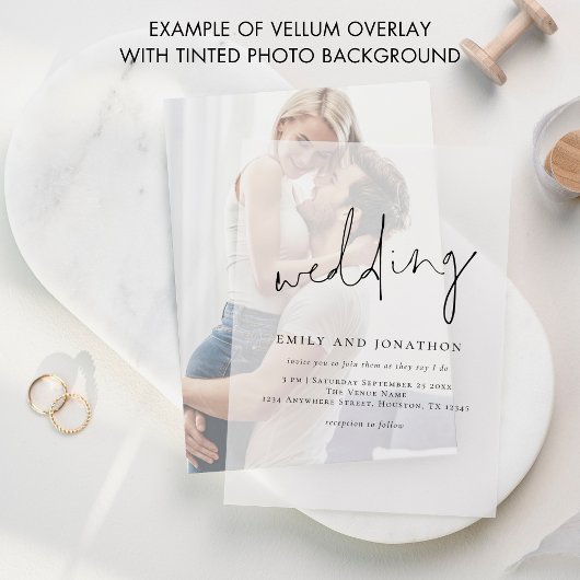 Minimalistisches Skriptüberlagern Pergament Einladungen