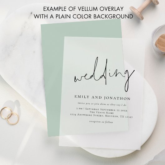 Minimalistisches Skriptüberlagern Pergament Einladungen