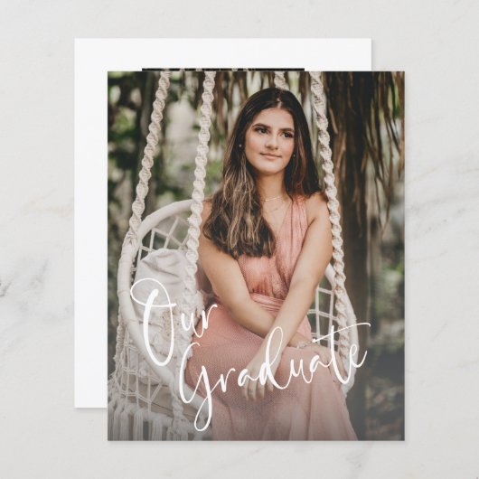 Minimalistisches Skriptüberlagerungs-Abschluss-Fot (Vorne/Hinten)