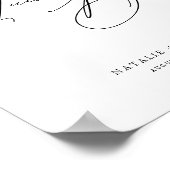 Minimalistisches Skriptunterschreiben Unser Gästeb Poster (Ecke)