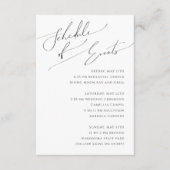 Minimalistisches Skriptverzeichnis für Ereignisse Begleitkarte (Vorderseite)